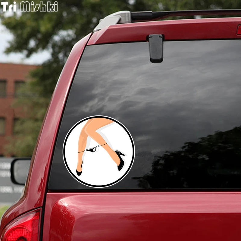 Tri Mishki WCS330 14*14cm girl Panty Dropper car sticker funny colorful auto automobile decals | Автомобили и мотоциклы