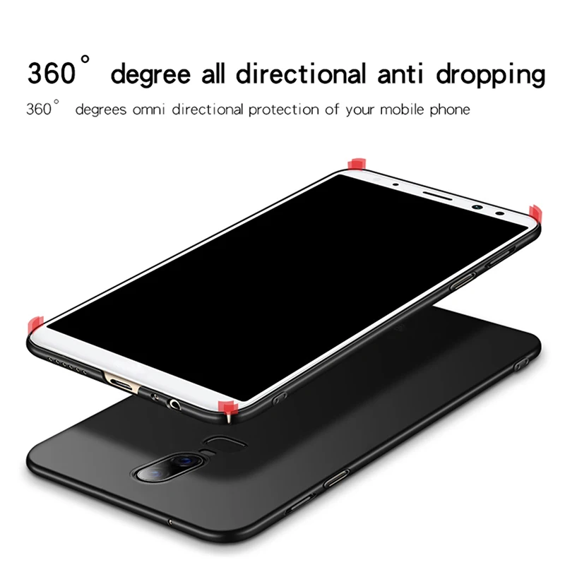 Alesser для Oneplus 6 ТПУ силиконовый чехол 360 Защита Мягкая Матовая силиконовая задняя