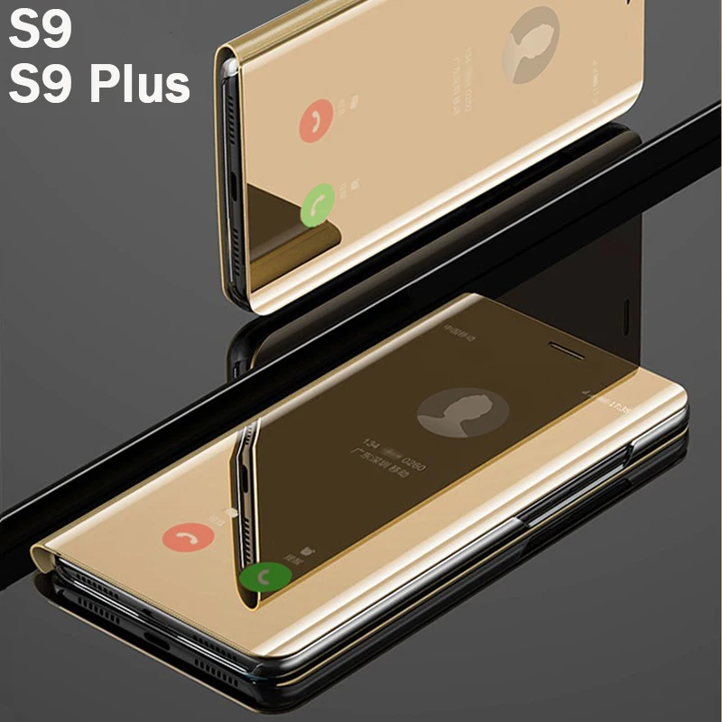 Флип-чехол для смартфона с зеркальным покрытием чехол Samsung galaxy S9 Plus S 9 S9Plus жесткие