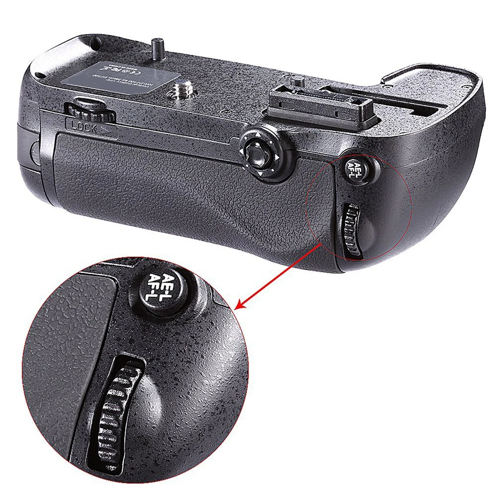 Вертикальный держатель батареи для камеры Nikon D7100 D7200 работает с аккумулятором