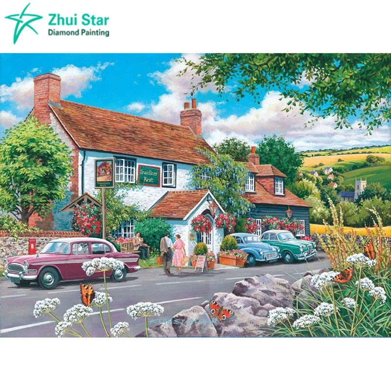 Алмазная 5D Вышивка сделай сам мозаика уличный вид рукоделие картина из страз