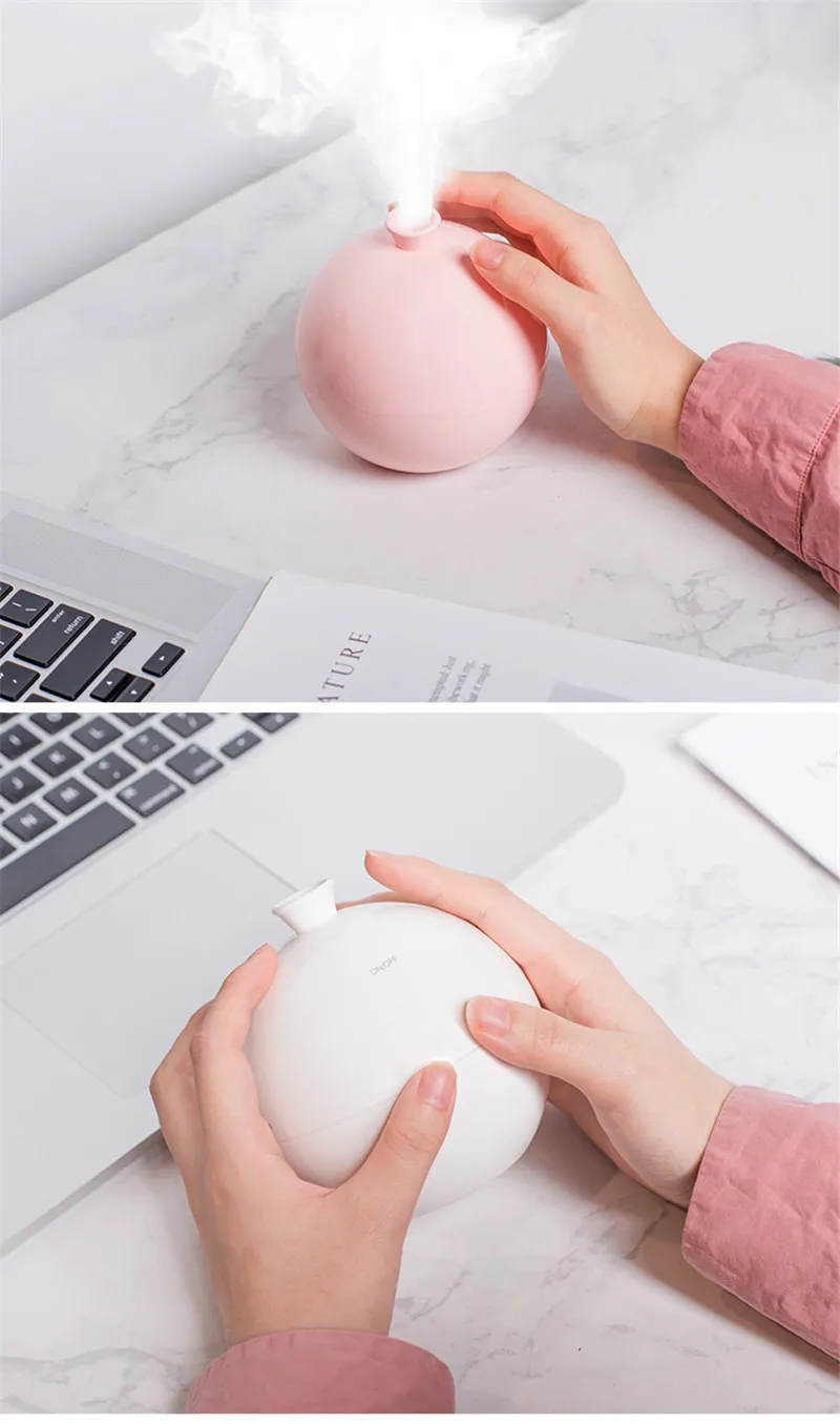 USB Balloon Mini Air Humidifier Aroma Diffuser Water Mist Maker for Home Car Ultrasonic Humidifier Diffusers White Pink Blue