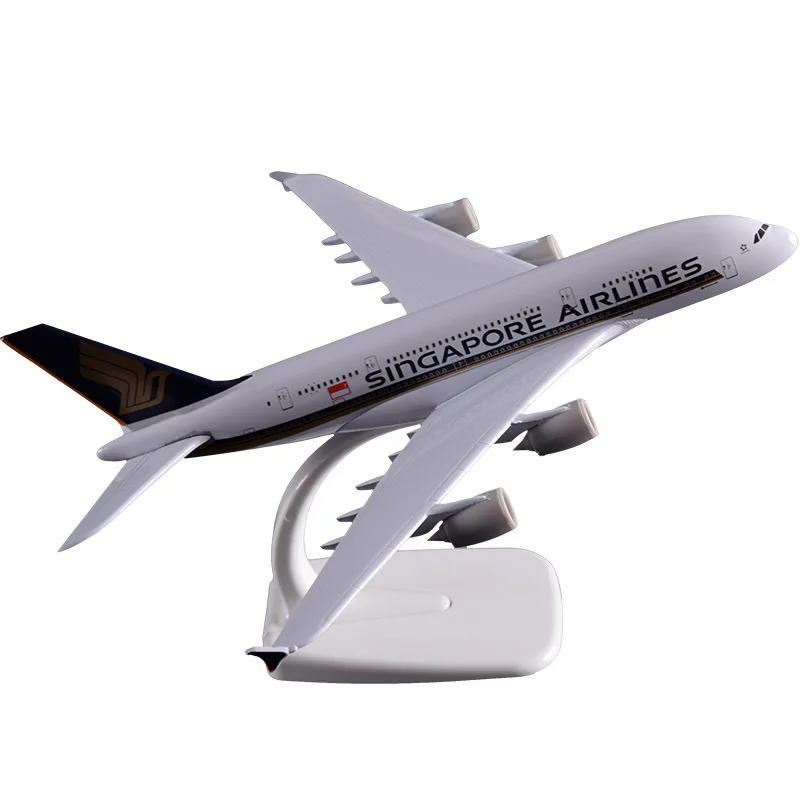20 см A380 авиакомпании Singapore Airlines модели Airbus металлические украшения авиация для