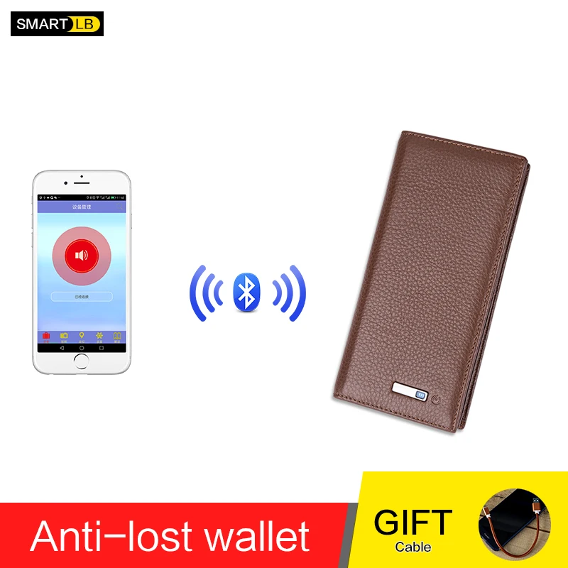 

Умный мужской кошелек из натуральной кожи с функцией защиты от потери и GPS-Навигатором