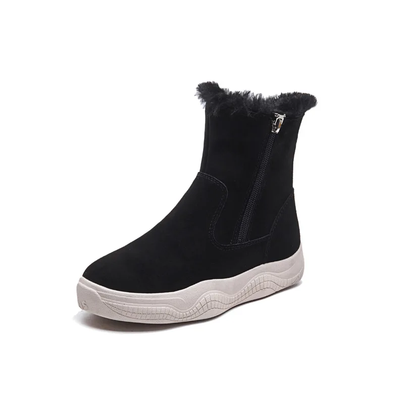 LAASIMI/зимние женские ботинки Теплые повседневные кроссовки на молнии ботильоны из