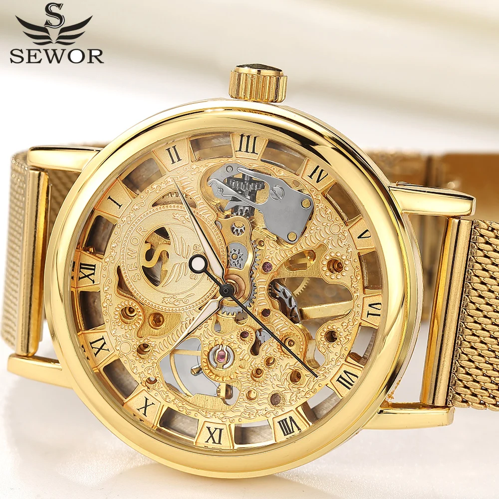 SEWOR/модные роскошные тонкие часы с циферблатом нейтральный дизайн