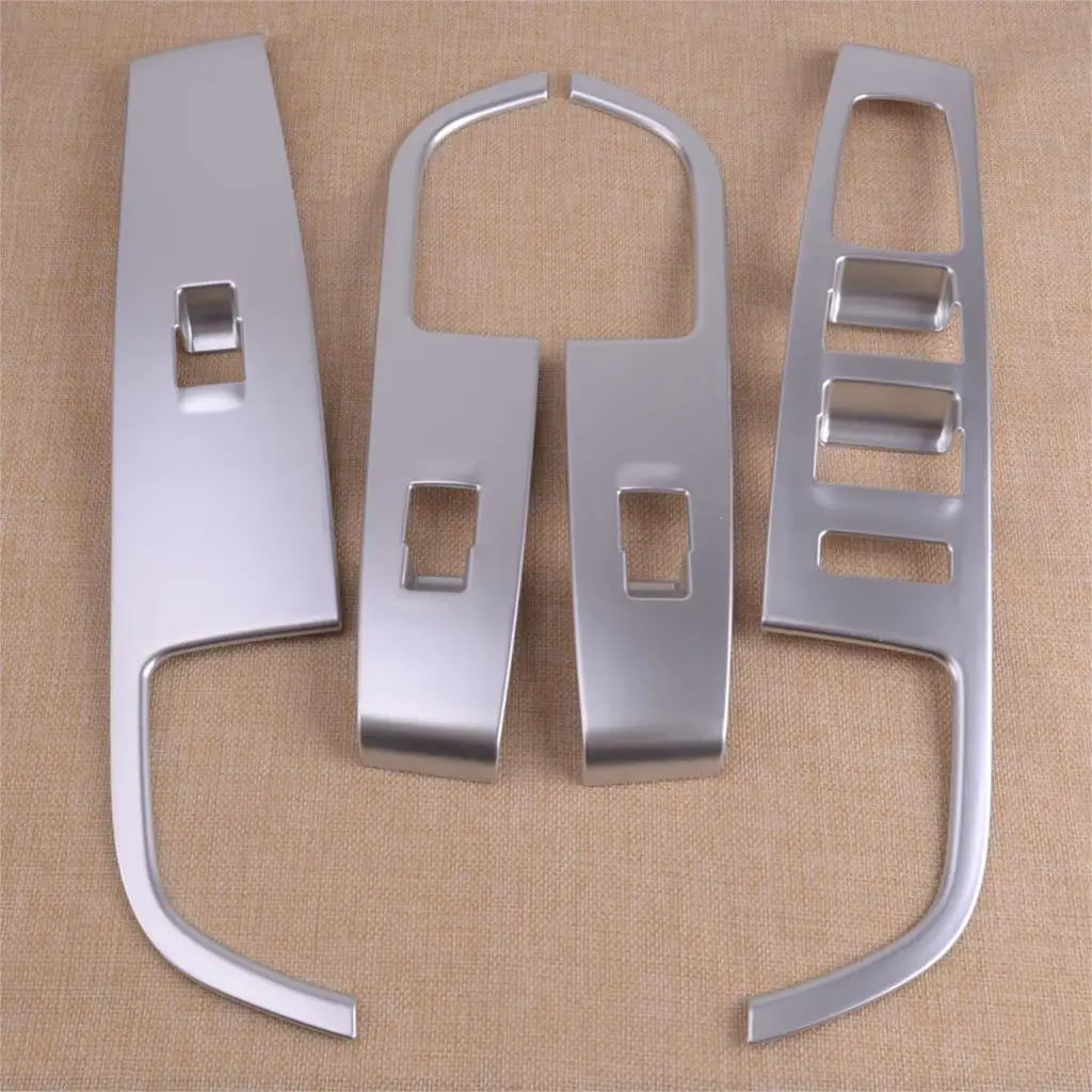 

CITALL Silver Chrome Car Door Window Armrest Switch Control Panel Cover Trim Moulding Fit For Hyundai Sonata 2015 2016 2017