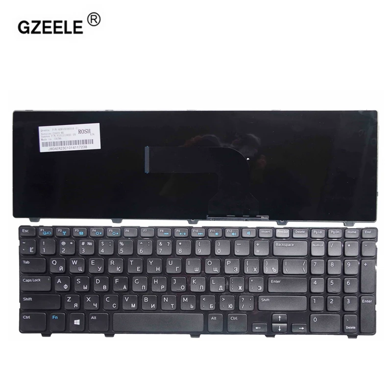 GZEELE RU Русская клавиатура для ноутбука Dell Inspiron 15 15R 3521 3537 15R 5421 5521 5537 5535 15-3521 15V-1316 Клавиатура ноутбука черный