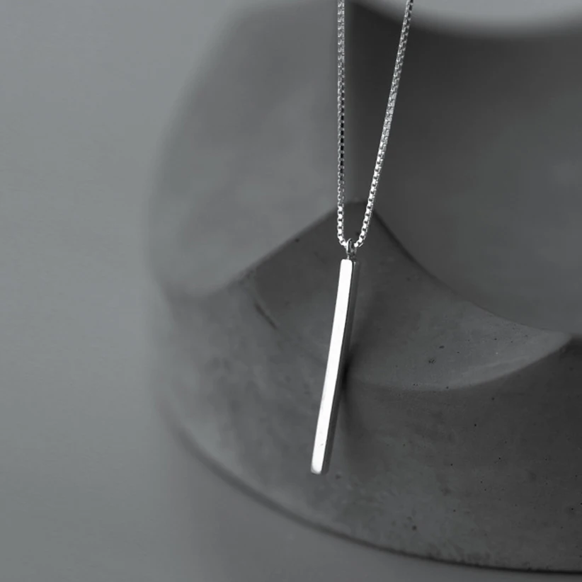 925 Sterling Silver Ювелирное 925 пробы Серебряное ожерелье Подвески винтажные Подвески минимализм креативный подарок на день рождения для женщин цепочка колье для женщин - Окраска металла: 925 Sterling Silver