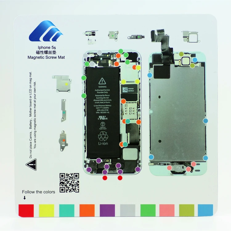 Профессиональный магнитный коврик для работы с винтами iPhone 4 iphone 4S 5 5S 5c 6s 6 Plus