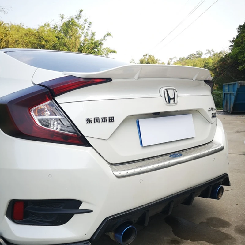 ABS sports Car Rear Trunk Spoiler Wing For HONDA Civic 10 2016 2017 no drilling needed | Автомобили и мотоциклы