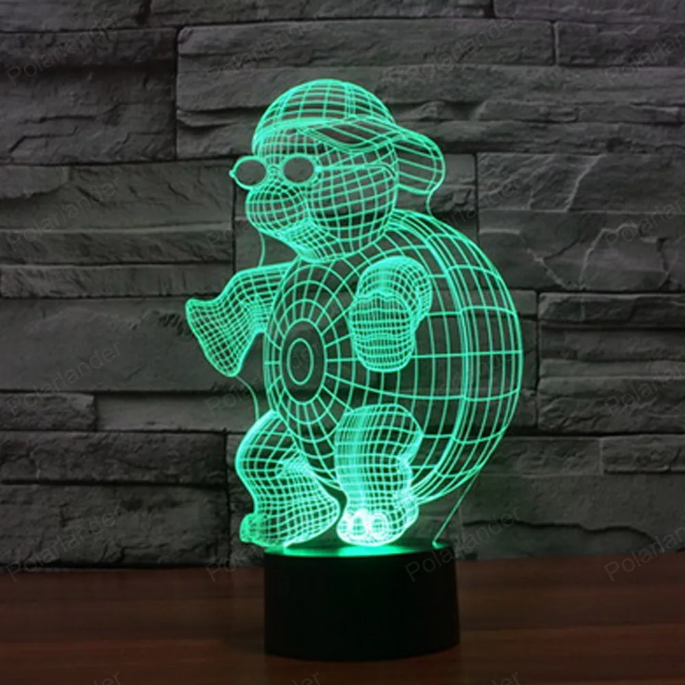 Цвета изменение 3D ночник Светодиодные настольные лампы дом Декор Спальня чтения