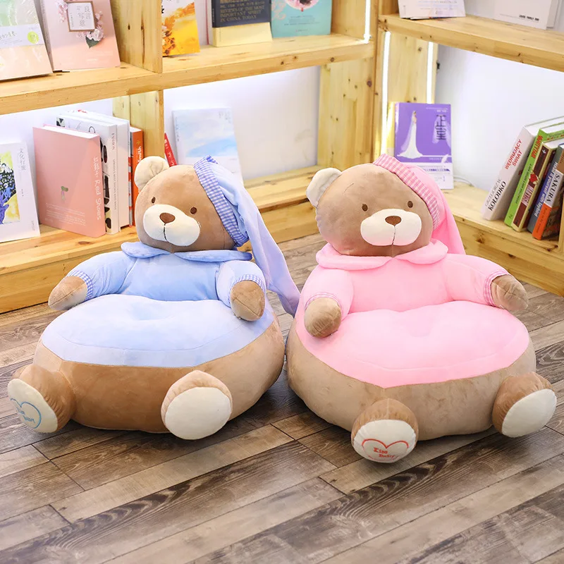 1pc 45cm*45cm*55cm Cute Teddy Bear Sofa Chair Plush Toys Plush Sleeping Comfort Pillow Cushion Stuffed Toy Baby Seat Kids Gifts