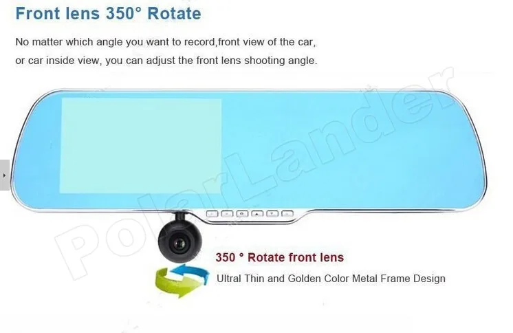 for android WIFI GPS module navigation touch screen 5 Inch Car DVR Camera Rearview Mirror Video Recorder Dual Lens Camcorder HD |