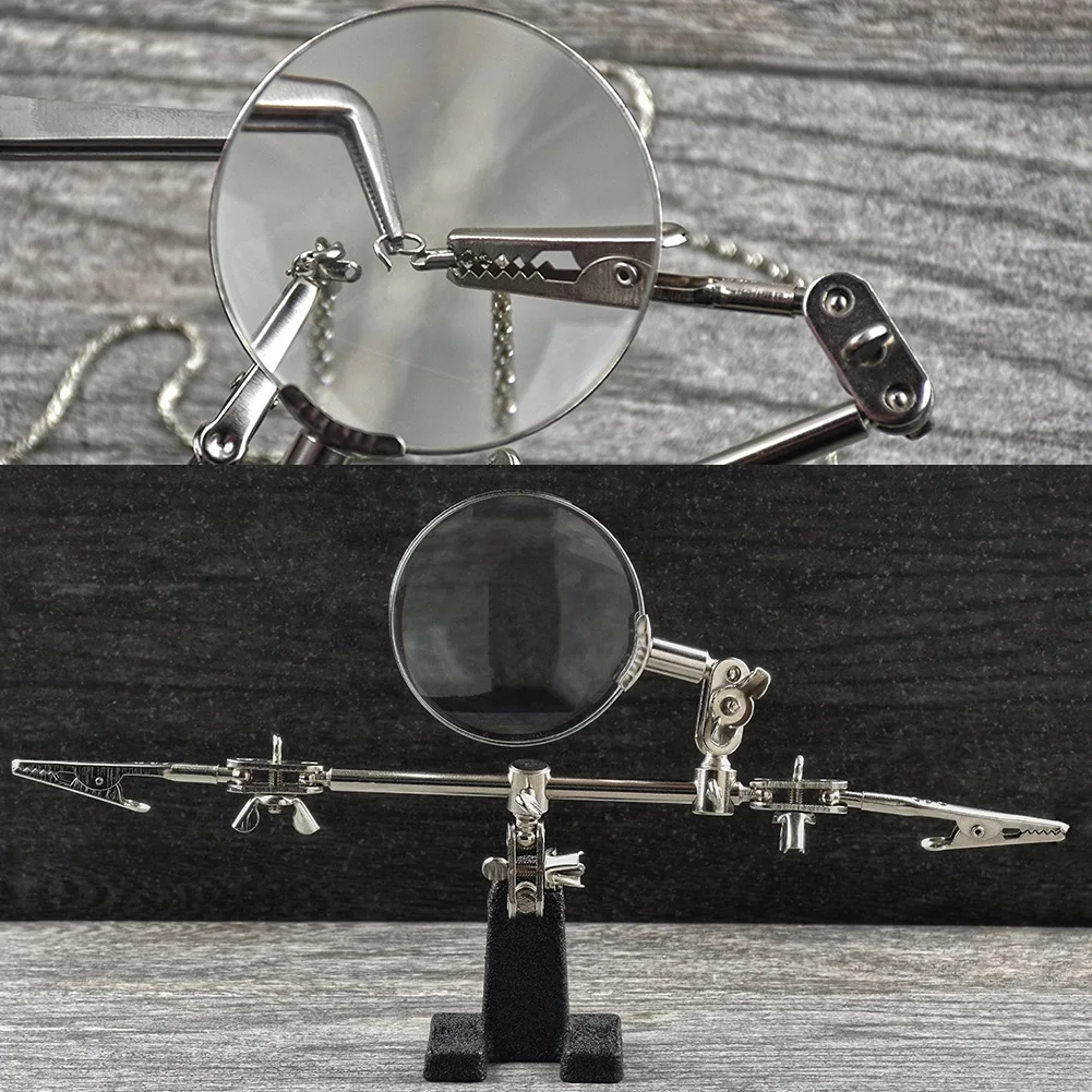 Помощь ручной зажим увеличительное стекло паяльник Стенд объектив