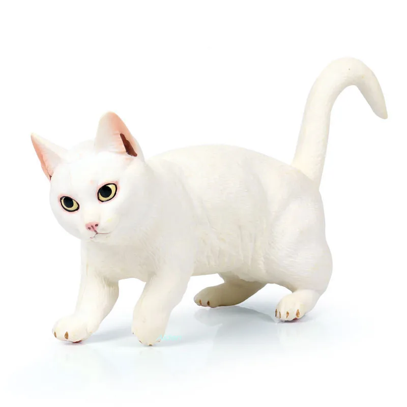 7 &quotмилый статуя кота моделирование белый персидский кот кошка из АБС пластика