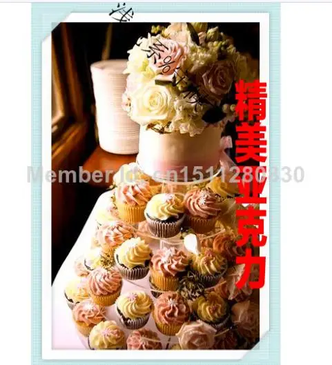 

5 tier round acrylic cake rack european-style luxury hotel champagne aircraft frame cupcake stand wedding decoration
