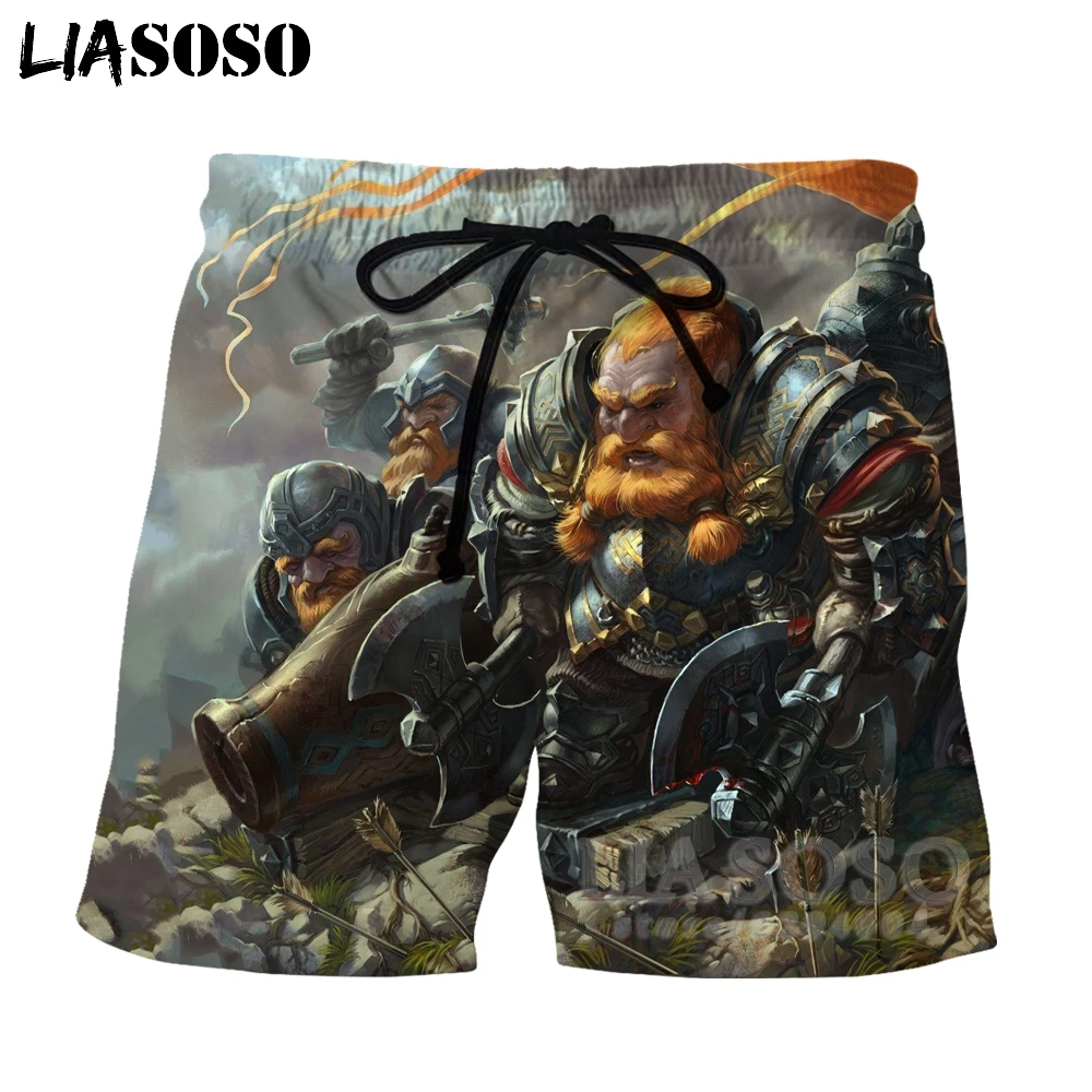 LIASOSO 2019 новые мужские s одежда 3d принт Лето аниме Шорты Унисекс уличная хип хоп
