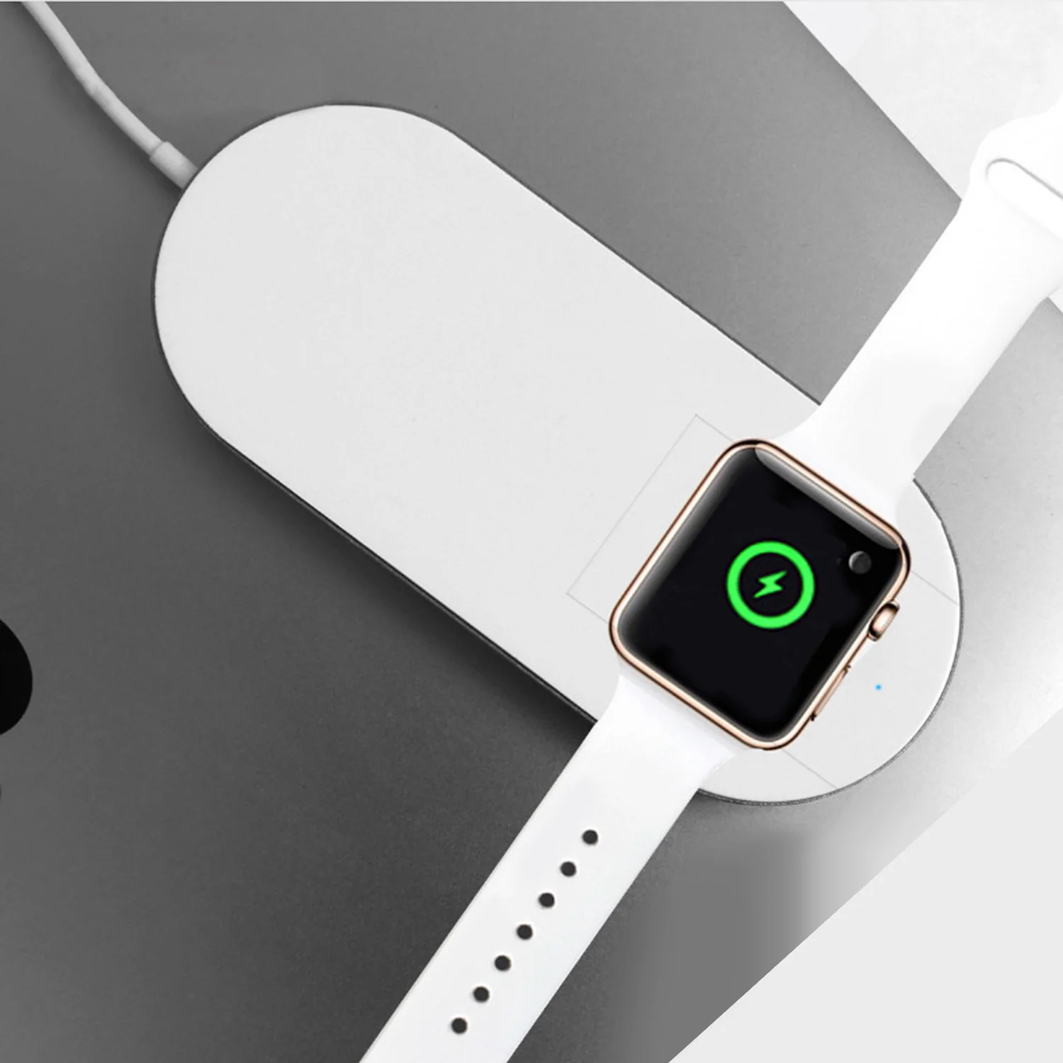 Быстрое беспроводное зарядное устройство Besegad 2 в 1 подставка держатель для Apple Watch
