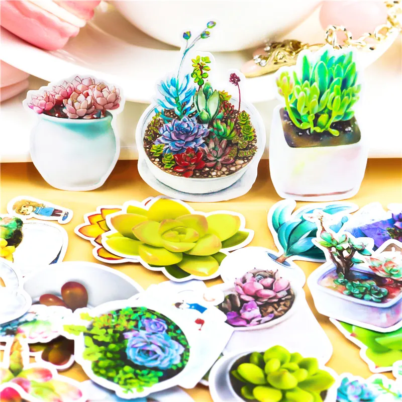26 шт. креативные kawaii самодельные свежие и мясистые растения красивые наклейки/декоративные наклейки/DIY craft фотоальбомы