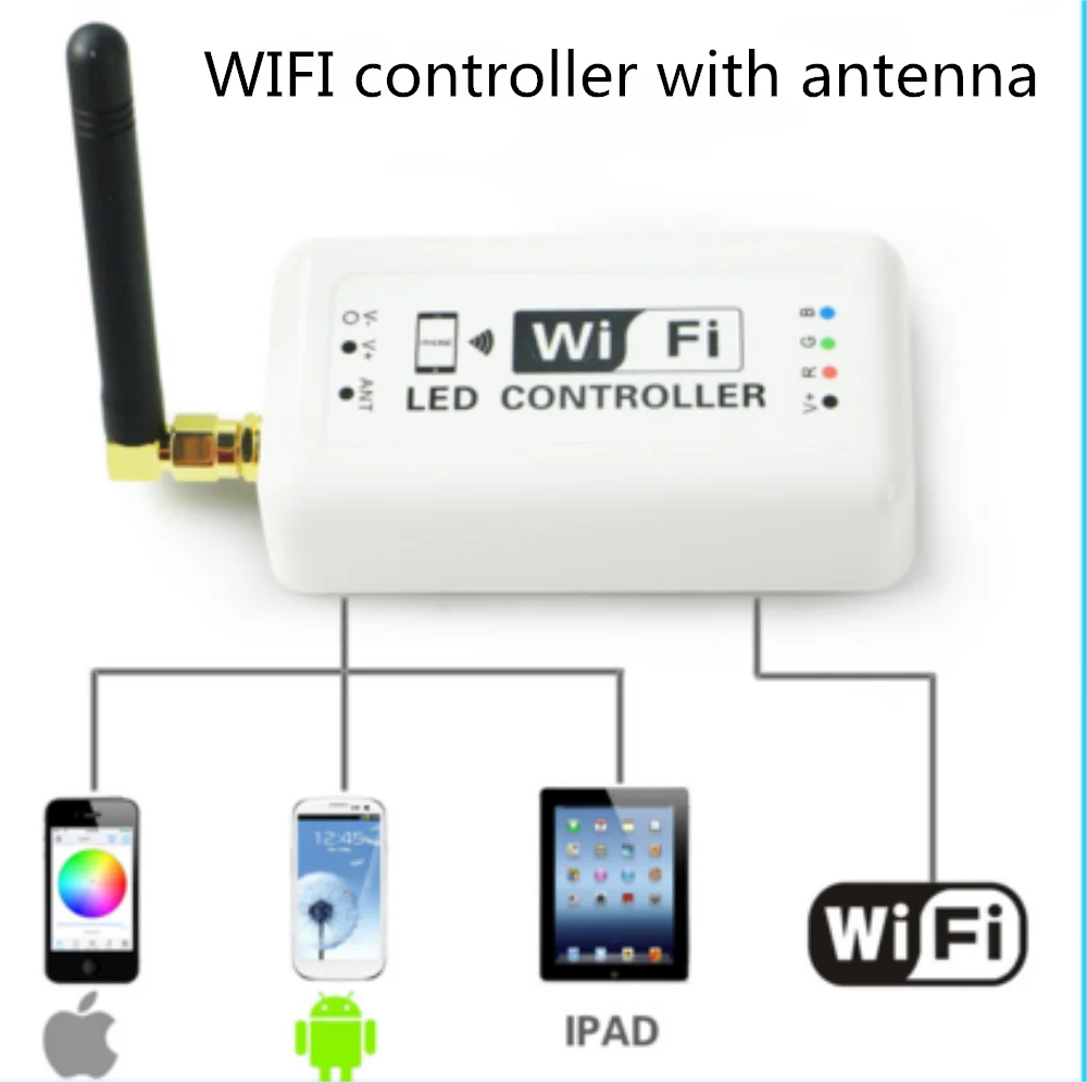 Беспроводной контроллер светодиодной ленты Wi Fi RGB DC7.5 24 В для iOS iPhone iPad Android