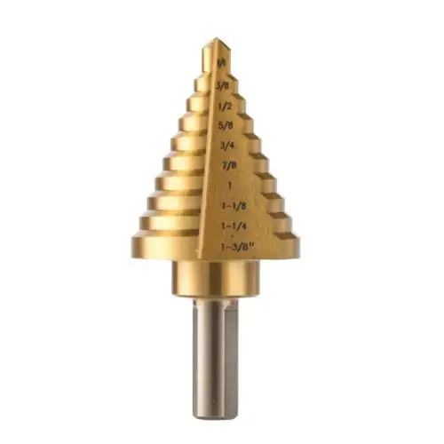 Титан 10 ступенчатая Буровая головка бура 1/4 &quot но не более чем на 1-3/8&quot дюйм (ов