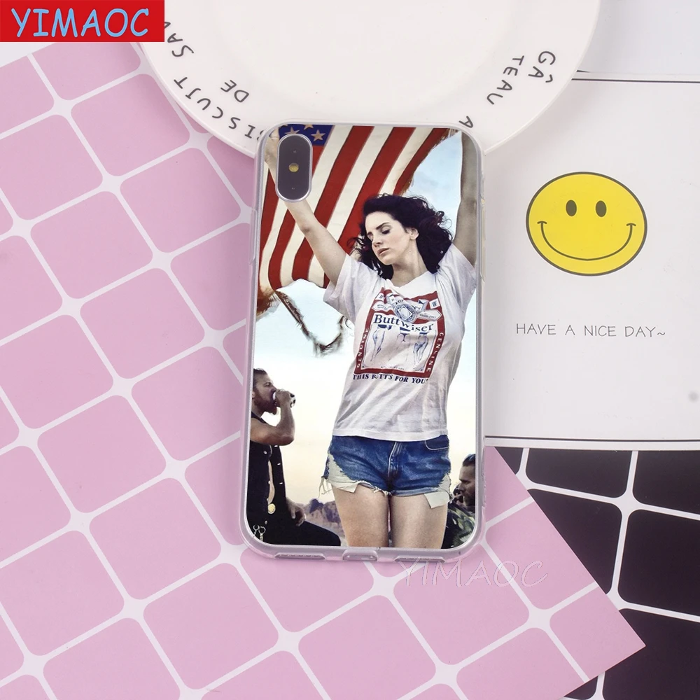 Мягкий чехол YIMAOC Lana Дель Рей интересного дизайна из ТПУ для iPhone 8 7 6 6S Plus 5 SE X XR XS 11 Pro