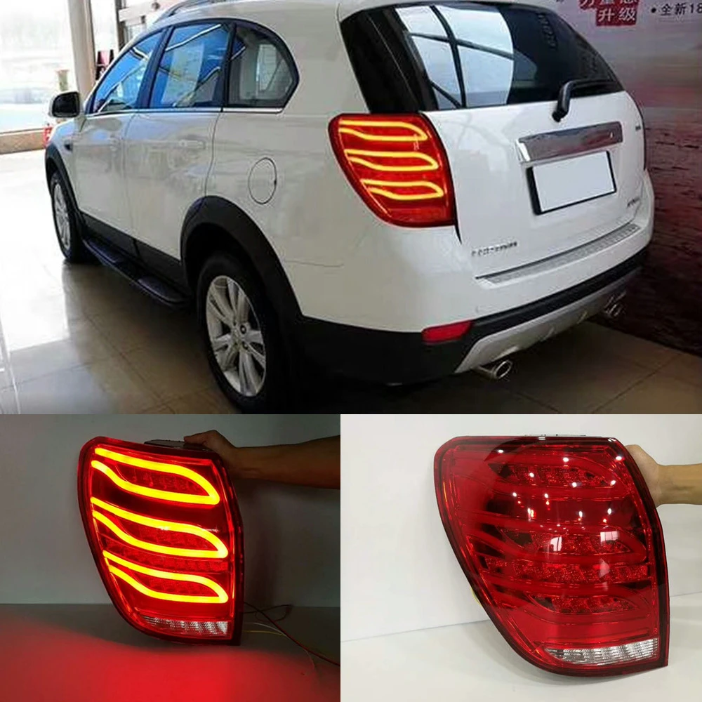 Поворотные автомобильные задние фонари для Chevrolet Captiva 2008- задние фонари светодиодный DRL ходовые огни Противотуманные фары с ангельскими глазками задняя парковка
