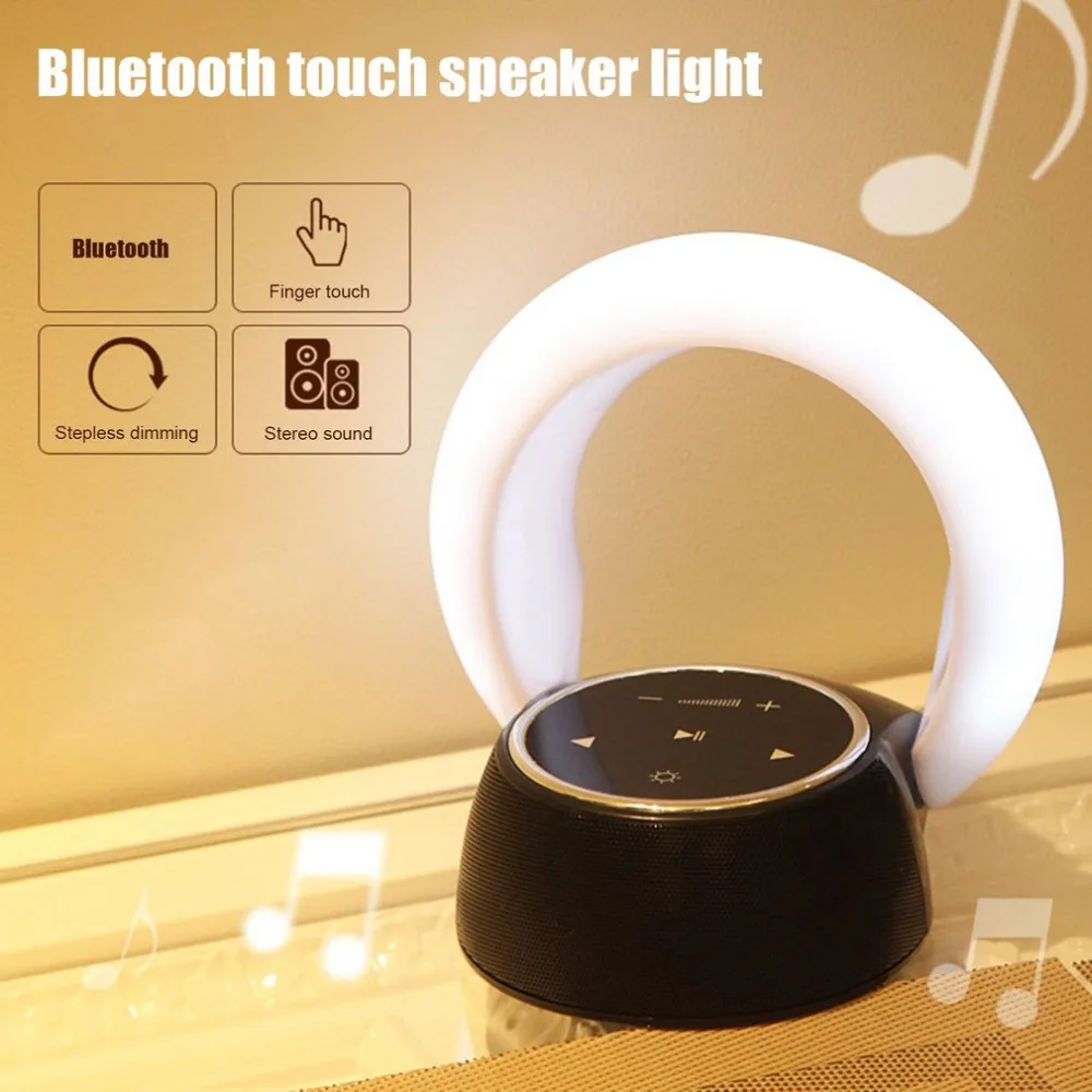 Bluetooth Динамик светодио дный ночник Moon Bay Touch Панель с окружающей среды домашнего