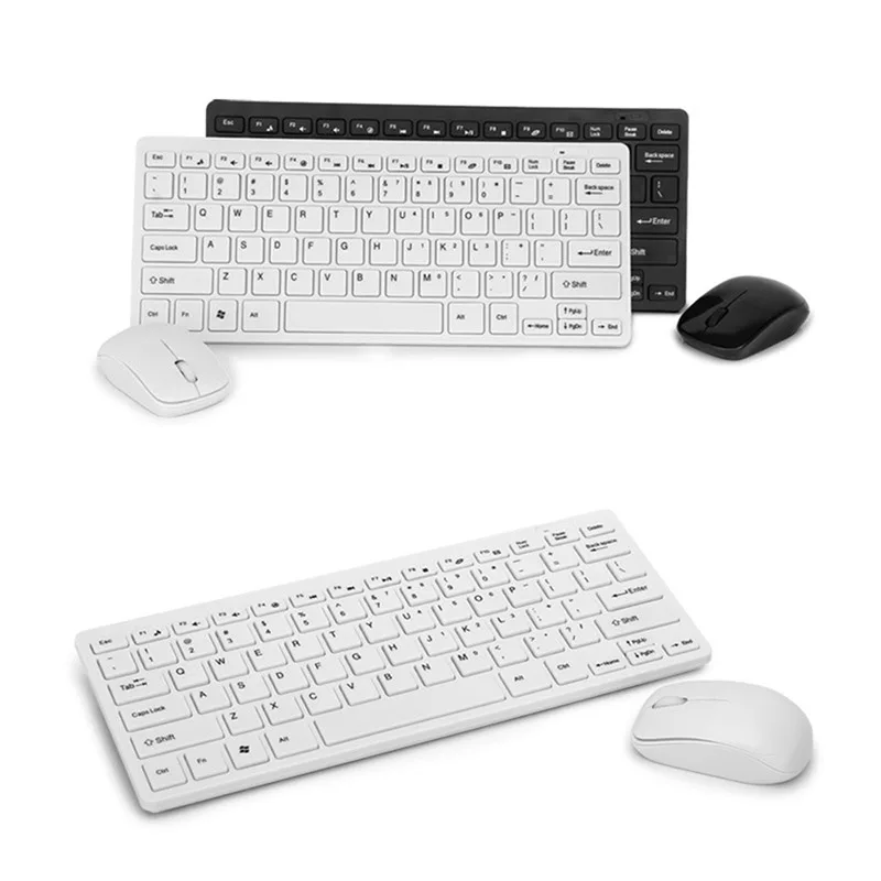 GuHo Ultra Slim Беспроводной клавиатура Мышь Combo 2 4 г механическая Klavye Teclado Inalámbrico Gamer Kit
