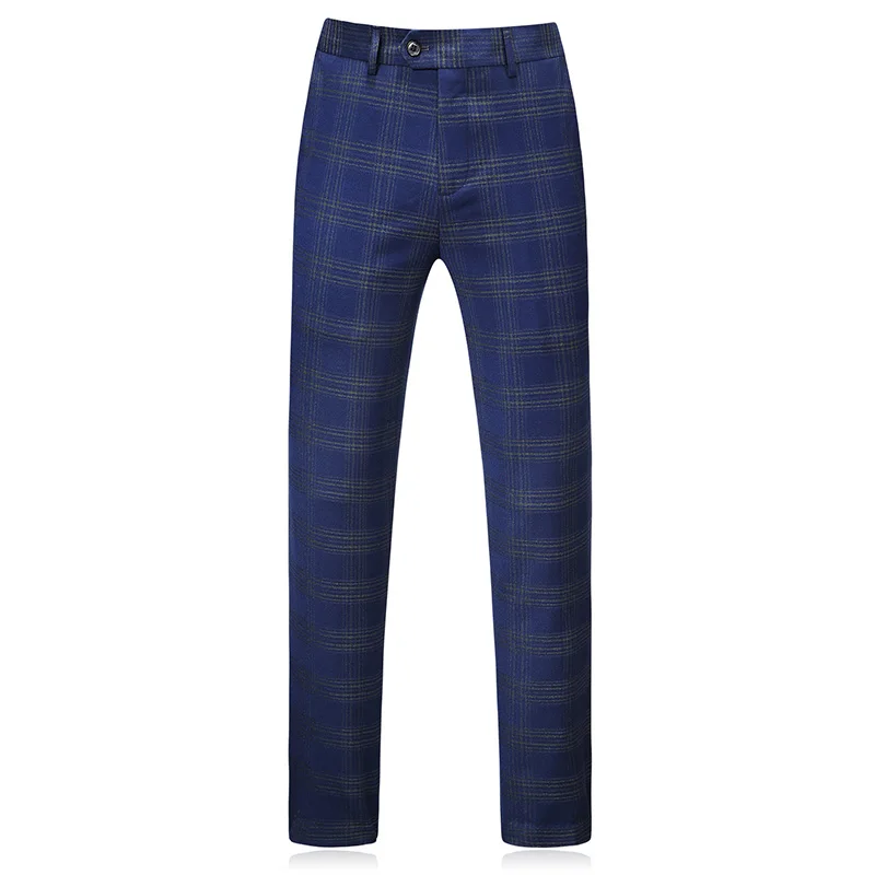 

MOGU Mans Casual Dress Pants Male Fitness Plaid Straight Trousers 2018 Latest Vogue Party Men's Pants High Quality Checked Pants