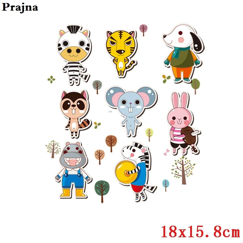 Prajna Мультяшные животные железные на тепло передачи коала кошка сова Жираф Наклейки с изображениями собак на одежду для детей футболки милые животные DIY - Цвет: Темно-бордовый