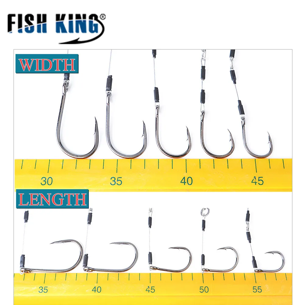 FISH KING 100/120 фунтов металлический джиг двойной крючок из высокоуглеродистой стали 5/0#-12/0# вспомогательные крючки с леской рыболовный крючок