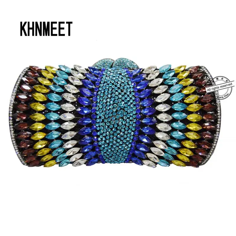 Модные вечерние клатчи с кристаллами Женский кошелек для вечеринки роскошный