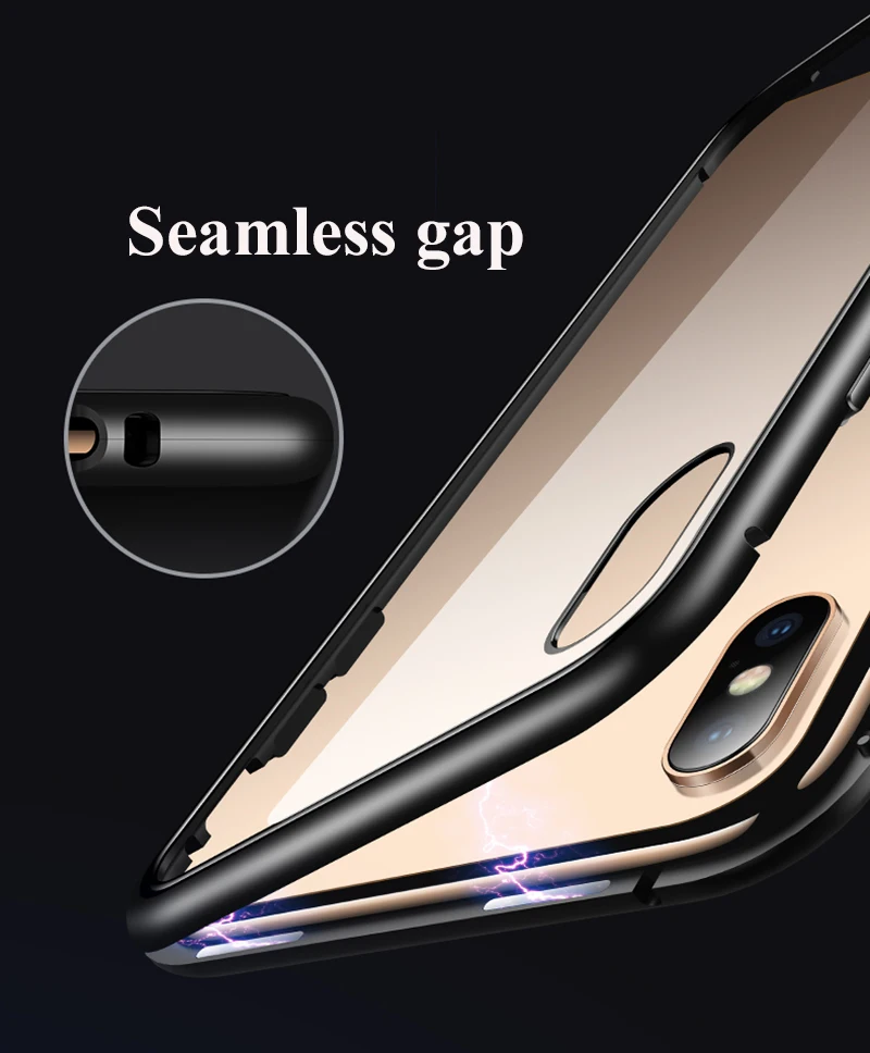 Чехол Suntaiho с магнитной адсорбцией для samsung S9 чехол Note 9 S7 Edge закаленное стекло задняя крышка для iPhone xr для iPhone 7 Cace