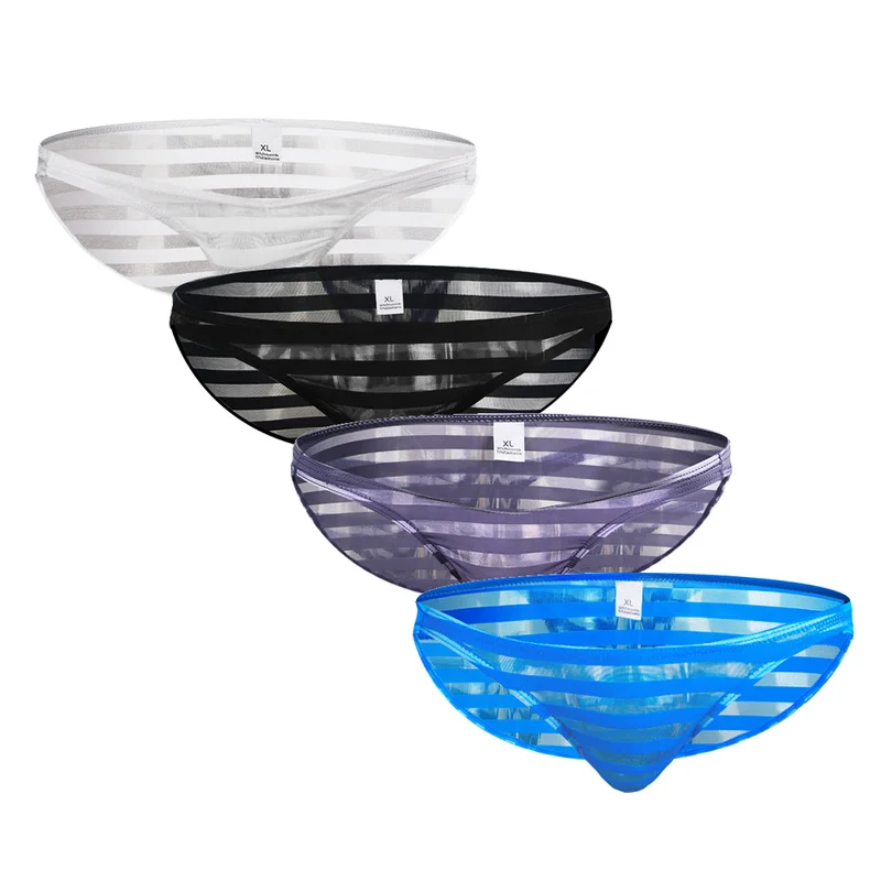 

Мужские трусы с сеткой, сексуальное нижнее белье с низкой талией, мягкие прозрачные Трусы-стринги, мужское однотонное дышащее нижнее белье, ...