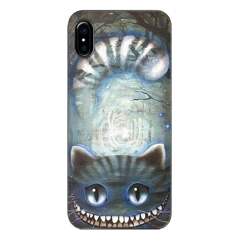 Мягкий защитный чехол с рисунком Чеширского кота из Алисы в стране чудес для Galaxy