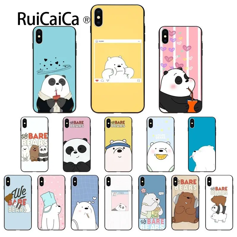 Ruicaica мультфильм милый Мы Голые Медведи DIY Роскошный Высокий протектор на конце