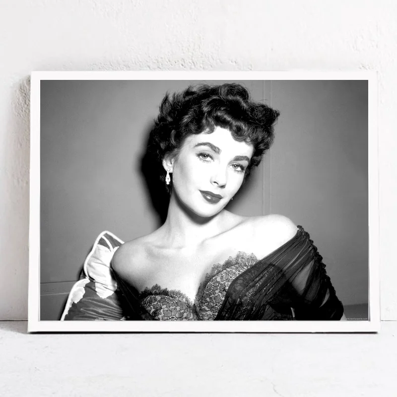 Художественный шелковый постер Elizabeth Taylor для домашнего декора 45х60см|Рисование и