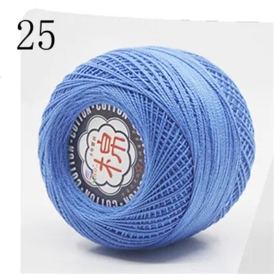 25 45 г/шт. 2ply Soft кружева хлопчатобумажной пряжи Красивая смесь цветов для ребенка руки Вязание кукольный свитер шапка шарф - Цвет: 25