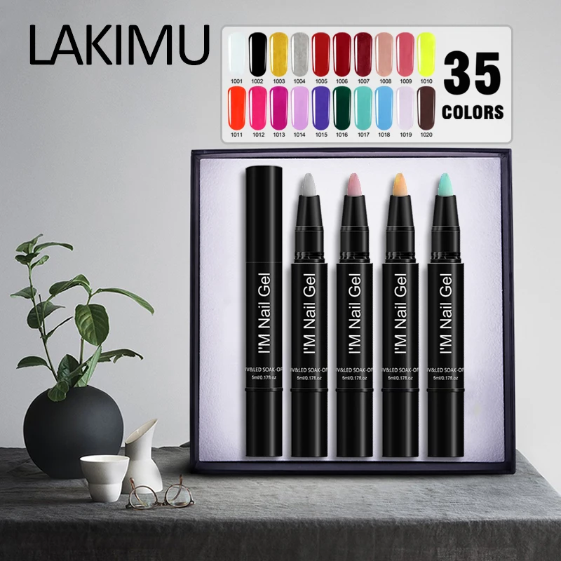 LAKIMU DIY гель для ногтей с блёстками ручка полу Перманентный лак акварельный маркер