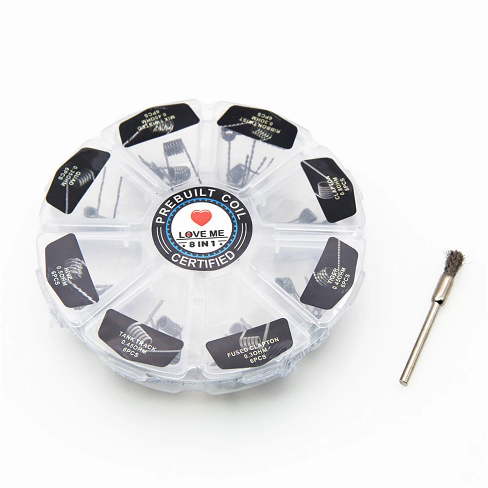 Горячая Распродажа 8 в 1 комплект готовой катушки Clapton Coil Hive Quad Flat twisted Fused