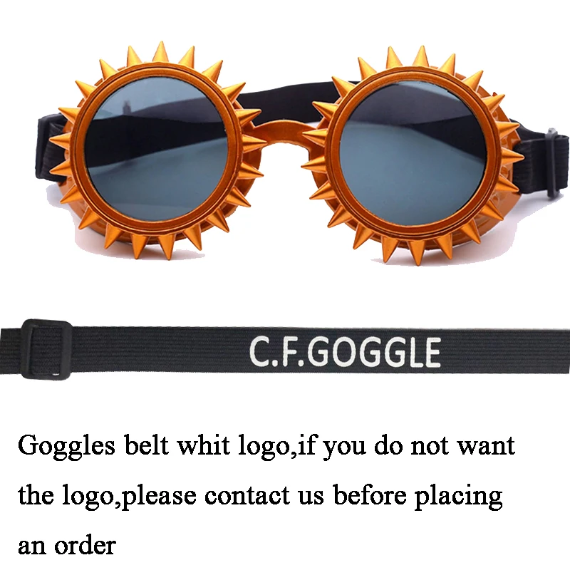 C. F. GOGGLE Новое поступление 2019 круглые серебристые оранжевые линзы из