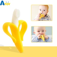 silicone teether baby teething toys banana teether infant oral care toothbrush chewing toy fruit teethers high quality and safe