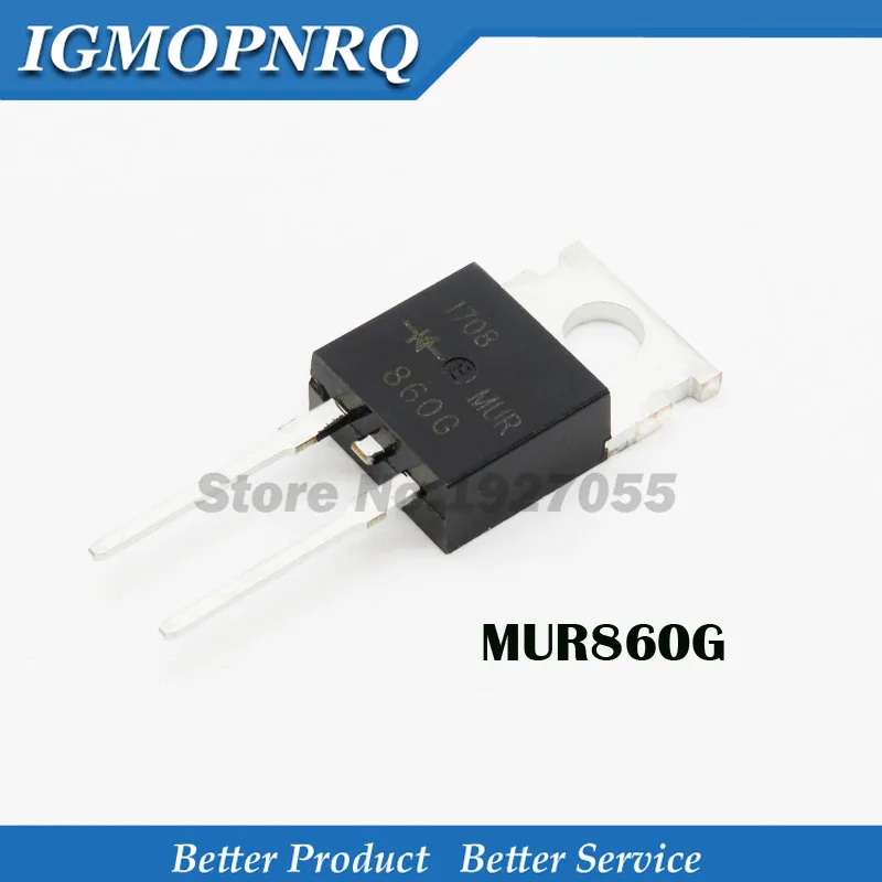 10 шт MUR860 TO220 MUR860G TO 220 8 a600v диод сверхбыстрого восстановления|Интегральные схемы| |