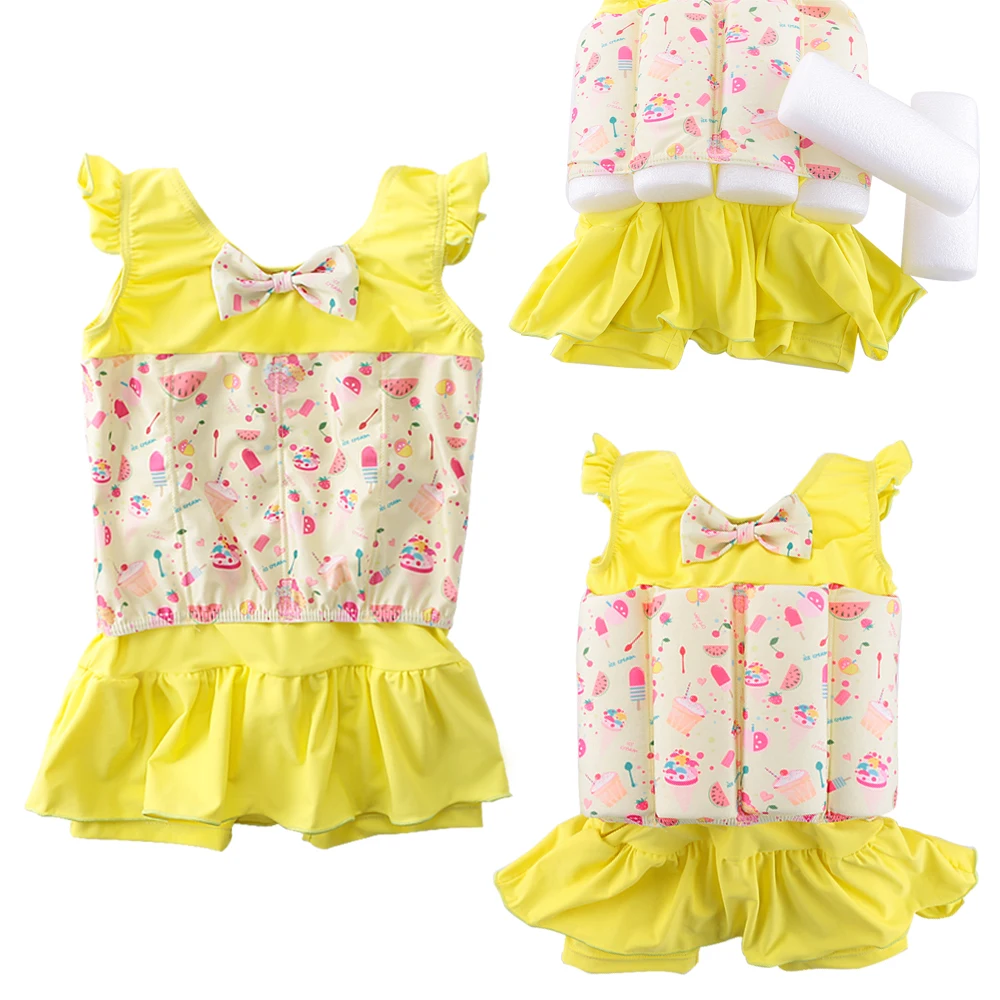 Купальник для детей цельный плавающий безопасный купальный костюм поплавок