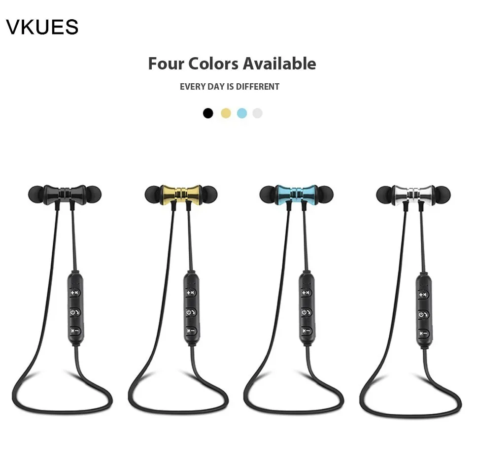 Беспроводные магнитные наушники VKUES XT11 Bluetooth 4 2 Спортивная гарнитура для iPhone Samsung