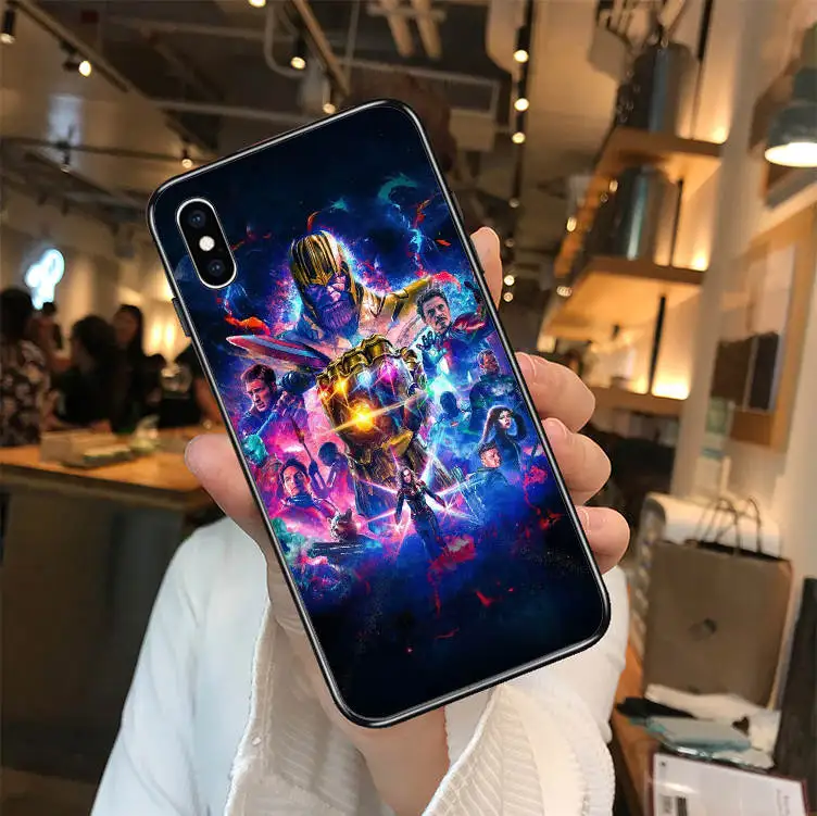 Marvel DC Comics железные человеческие Мстители Endgame Thanos Мягкий ТПУ чехол для iPhone X SE 5 5S 6 6 S Plus 7 8 Plus XR XS MAX