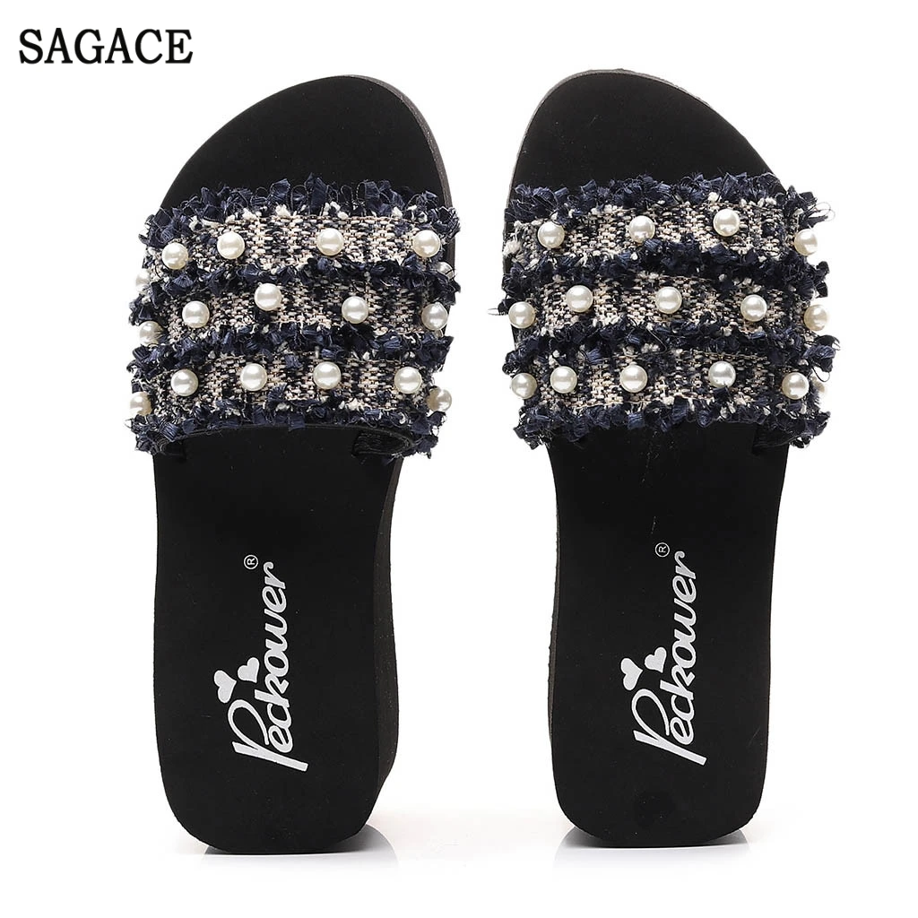 SAGACE/женские модные летние босоножки на танкетке в богемном стиле Пикантные