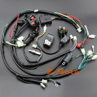 full wiring harness loom ignition coil cdi d8ea for 150cc 200cc 250cc 300cc zongshen lifan atv quad buggy electric start engine